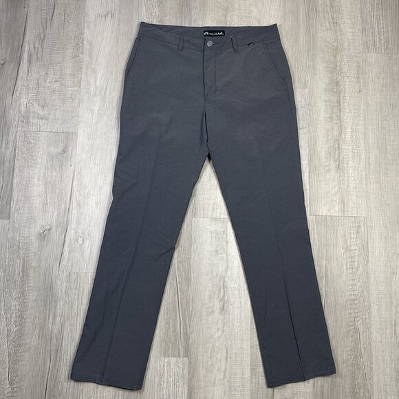 Travis Mathew Open To Close Pants Mens 34x32 Gray Chino Golf Performance Prep X - Picture 1 of 11